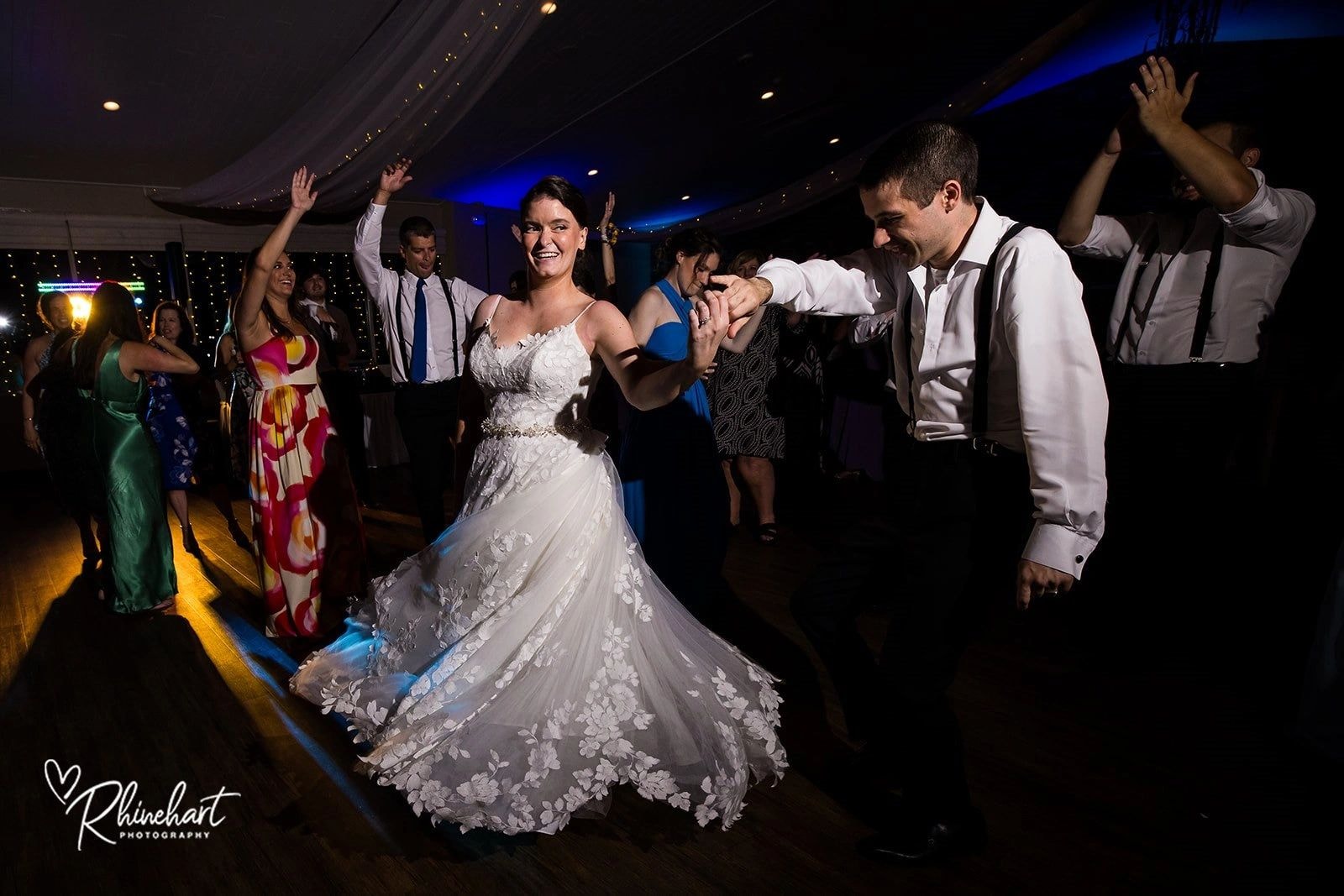 Bride and groom dancing wedding reception